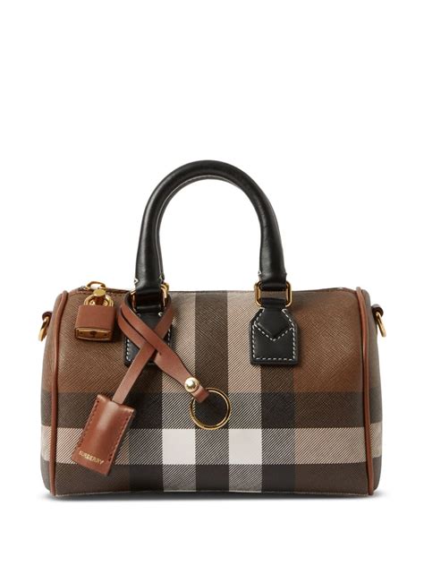 used burberry mini bag|Burberry check mini bowling bag.